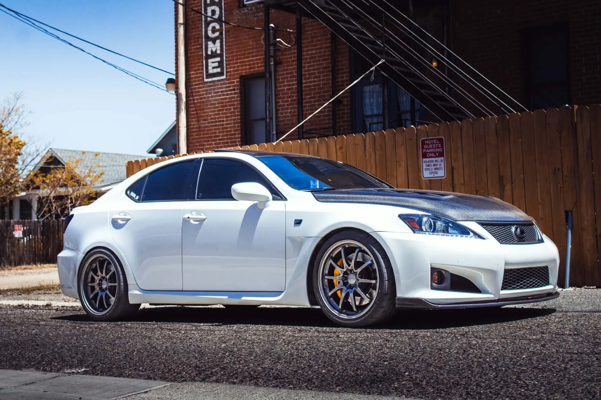 White Lexus IS F performance sedan